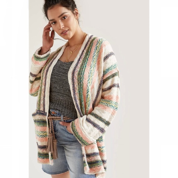 Anthropologie Pilcro Knit Striped Cardigan - Picture 4 of 15
